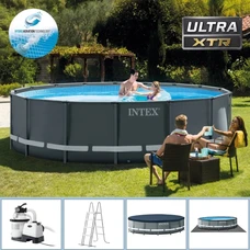 Каркасный бассейн Intex 26326 размеры 488 х 122 с песочным фильтр-насосом фото 14