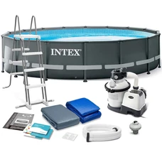 Каркасный бассейн Intex 26326 размеры 488 х 122 с песочным фильтр-насосом фото 71