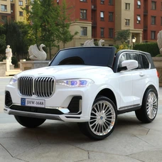 Двухместный детский электромобиль M 6364EBLR-1 белый BMW с четырьмя моторами