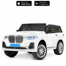 Двухместный детский электромобиль M 6364EBLR-1 белый BMW с четырьмя моторами фото 11