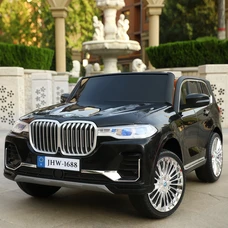 Двухместный детский электромобиль M 6364EBLRS-2 черный BMW в автопокраске