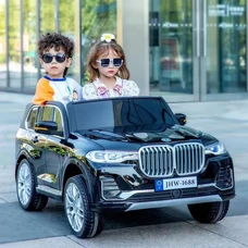 Двухместный детский электромобиль M 6364EBLRS-2 черный BMW в автопокраске фото 53