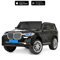 Двухместный детский электромобиль M 6364EBLRS-2 черный BMW в автопокраске фото 20