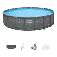 Каркасный бассейн Bestway 561JZ размеры 671 х 132 см с песочным фильтр-насосом фото 86