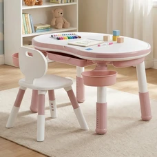 Столик - конструктор Bambi M 6177-8 розовый столик Монтессори