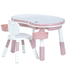 Столик - конструктор Bambi M 6177-8 розовый столик Монтессори фото 14