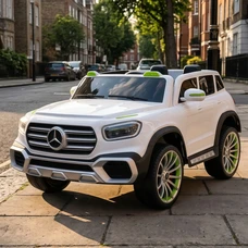 Двухместный детский электромобиль M 6379EBLR-1 белый Mercedes