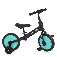 Детский велосипед - беговел Prof1 Kids 12д. MBB 1012-1, 2 в 1, черно-голубой