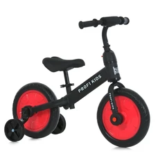 Детский велосипед - беговел Prof1 Kids 12д. MBB 1012-3, 2 в 1, черно-красный фото 14