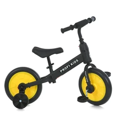 Детский велосипед - беговел Prof1 Kids 12д. MBB 1012-4, 2 в 1, черно-желтый
