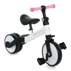 Детский велосипед - беговел Prof1 Kids 10/8д. MBB 1008 white pink, бело-розовый, 3 в 1