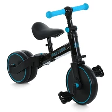 Детский велосипед - беговел Prof1 Kids 10/8д. MBB 1008 blue green, черно-голубой, 3 в 1