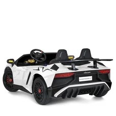 Двухместный детский электромобиль M 5738 AL-1 белый, Lamborghini, мотор 200W фото 21