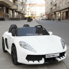 Двухместный детский электромобиль M 4055 AL-1 белый, Porsche, мотор 180W