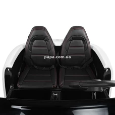 Двухместный детский электромобиль M 4055 AL-1 белый, Porsche, мотор 180W фото 31