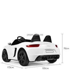 Двухместный детский электромобиль M 4055 AL-1 белый, Porsche, мотор 180W фото 37