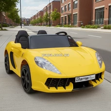 Двухместный детский электромобиль M 4055 AL-6 желтый, Porsche, мотор 180W