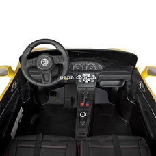 Двухместный детский электромобиль M 4055 AL-6 желтый, Porsche, мотор 180W фото 86