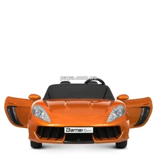 Двухместный детский электромобиль M 4055 ALS-7 оранжевый, Porsche, мотор 180W, автопокраска фото 14