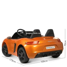 Двухместный детский электромобиль M 4055 ALS-7 оранжевый, Porsche, мотор 180W, автопокраска фото 37