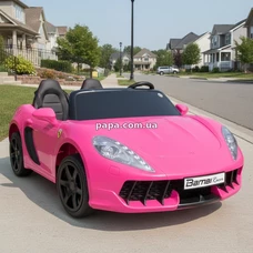 Двухместный детский электромобиль M 4055 (MP4) AL-8 розовый, Porsche, с планшетом