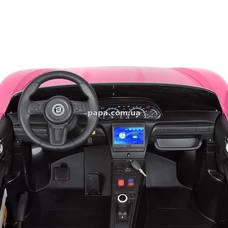 Двухместный детский электромобиль M 4055 (MP4) AL-8 розовый, Porsche, с планшетом фото 86