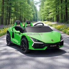 Детский электромобиль M 6151 AL-5 (24V) двухместный Lamborghini, зеленый, мотор 200W фото 37
