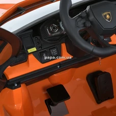 Детский электромобиль M 6151 AL-7 (24V) двухместный Lamborghini, оранжевый, мотор 200W фото 86