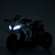 Детский мотоцикл M 5806 EL-1 белый, Kawasaki, два мотора фото 41