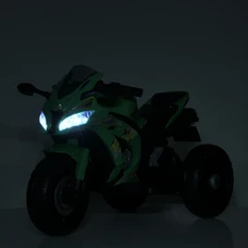 Детский мотоцикл M 5806 EL-5 зеленый, Kawasaki, два мотора фото 41