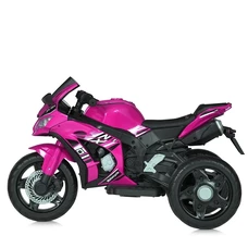 Детский мотоцикл M 5806 EL-8 розовый, Kawasaki, два мотора фото 21