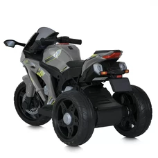Детский мотоцикл M 5806 EL-11 серый, Kawasaki, два мотора фото 14