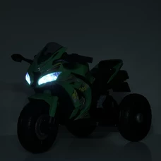 Детский мотоцикл M 5806 EL-11 серый, Kawasaki, два мотора фото 41