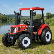 Детский электромобиль трактор M 4643 EBLR-3 (24V) красный, 2 мотора по 200W