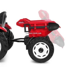 Детский электромобиль трактор M 6260 EBLR-3 (24V) с прицепом, пульт управления, красный фото 31