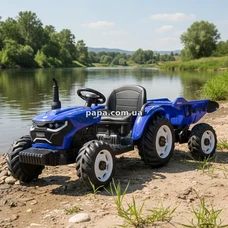 Детский электромобиль трактор M 6260 EBLR-4 (24V) с прицепом, пульт управления, синий