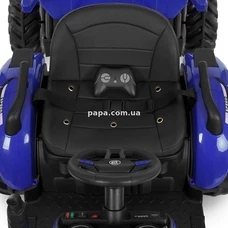 Детский электромобиль трактор M 6260 EBLR-4 (24V) с прицепом, пульт управления, синий фото 16