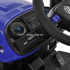 Детский электромобиль трактор M 6260 EBLR-4 (24V) с прицепом, пульт управления, синий фото 11
