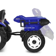 Детский электромобиль трактор M 6260 EBLR-4 (24V) с прицепом, пульт управления, синий фото 28