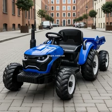 Детский электромобиль трактор M 6260 EBLR-4 (24V) с прицепом, пульт управления, синий фото 21