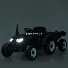 Детский электромобиль трактор M 6260 EBLR-4 (24V) с прицепом, пульт управления, синий фото 41