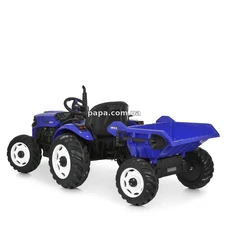 Детский электромобиль трактор M 6260 EBLR-4 (24V) с прицепом, пульт управления, синий фото 71