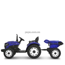 Детский электромобиль трактор M 6260 EBLR-4 (24V) с прицепом, пульт управления, синий фото 86