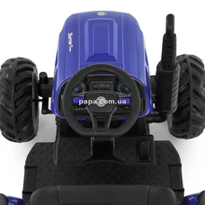 Детский электромобиль трактор M 6260 EBLR-4 (24V) с прицепом, пульт управления, синий фото 92