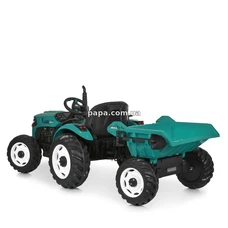 Детский электромобиль трактор M 6260 EBLR-5 (24V) с прицепом, пульт управления, зеленый фото 37
