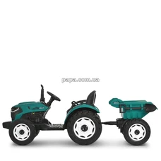 Детский электромобиль трактор M 6260 EBLR-5 (24V) с прицепом, пульт управления, зеленый фото 41