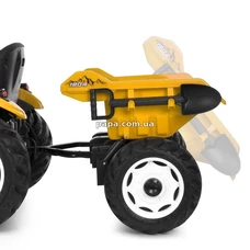 Детский электромобиль трактор M 6260 EBLR-6 (24V) с прицепом, пульт управления, желтый фото 18