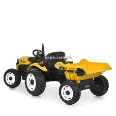 Детский электромобиль трактор M 6260 EBLR-6 (24V) с прицепом, пульт управления, желтый фото 37