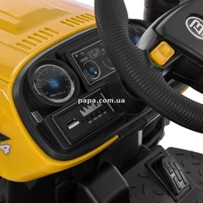 Детский электромобиль трактор M 6260 EBLR-6 (24V) с прицепом, пульт управления, желтый фото 86