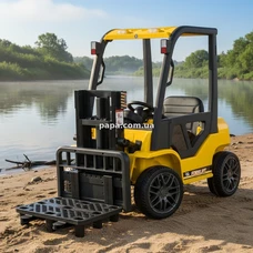 Детский электромобиль погрузчик M 6063 EBLR-6, желтый, с пультом управления